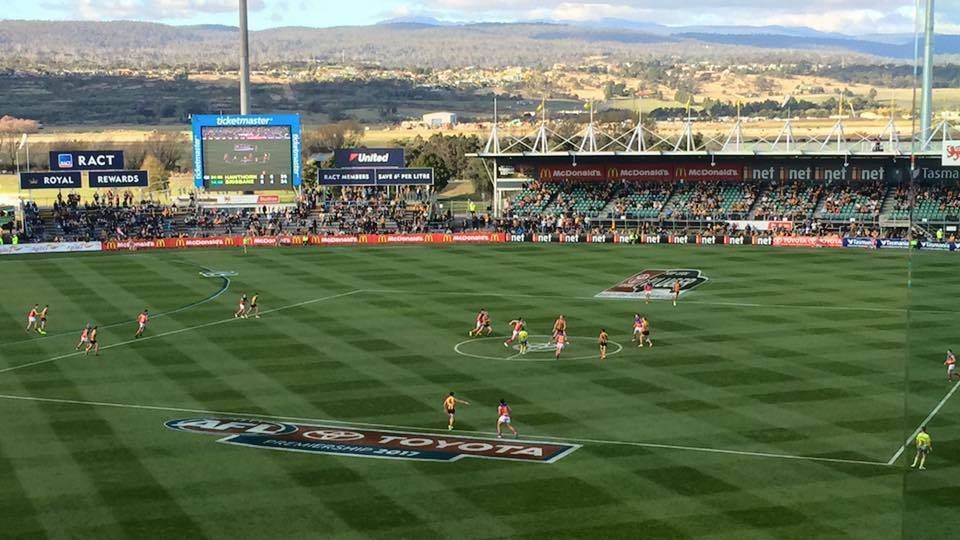  UTAS Stadium during a 2017 match between Hawthorn and the Brisbane Lions. Picture: File