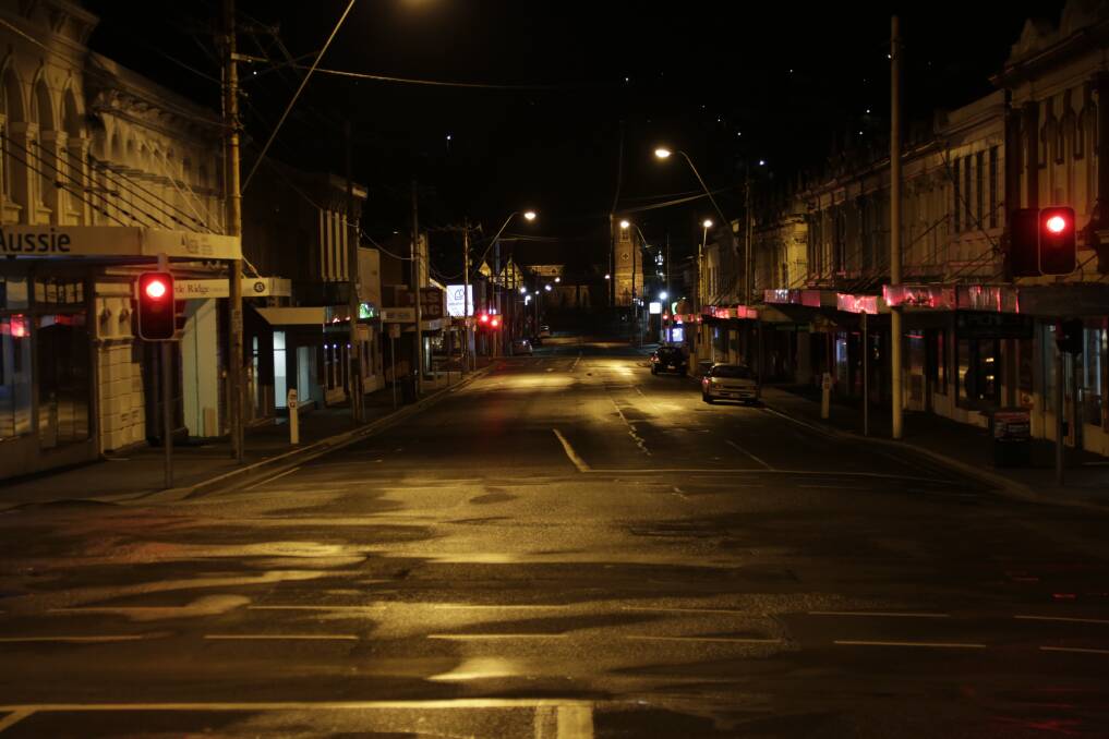 An empty Elizabeth Street in Launceston at around 3am. Pictures: Matt Dennien