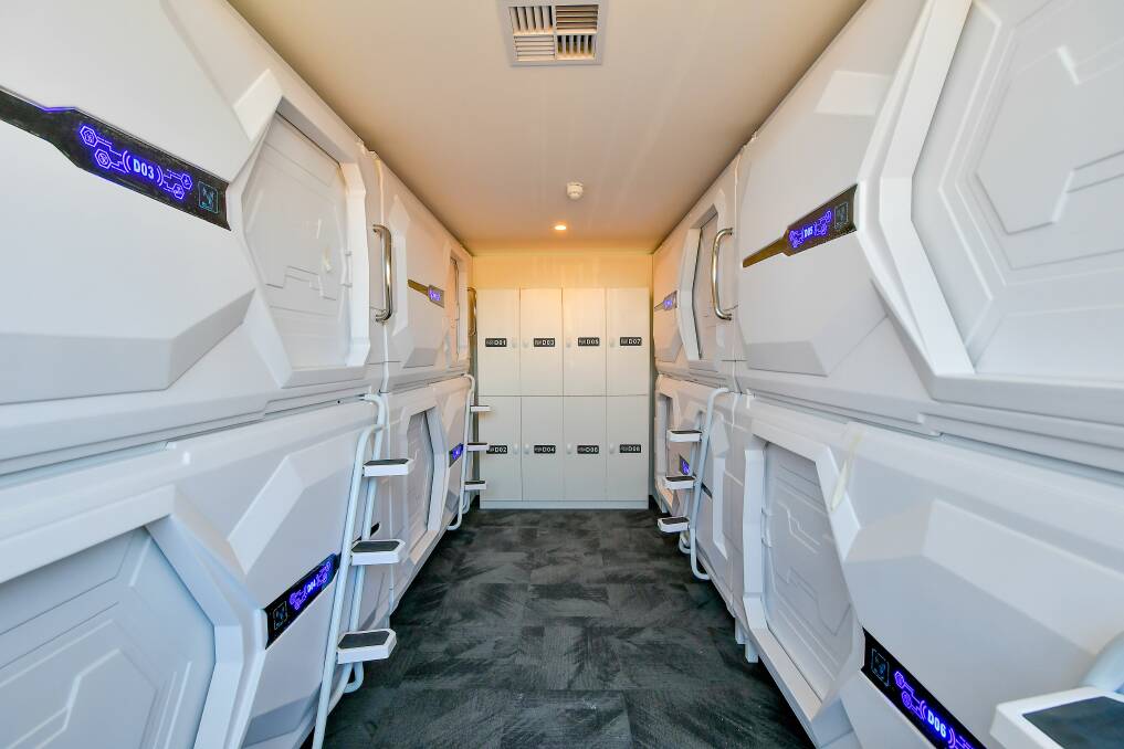 Take a look inside Launceston's new capsule accommodation provider. Pictures: Scott Gelston