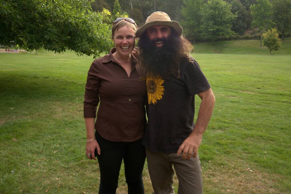 Tamar Sustainable Living Expo special guest Costa Georgiadis with program coordinator Gill Basnett. Picture: Supplied