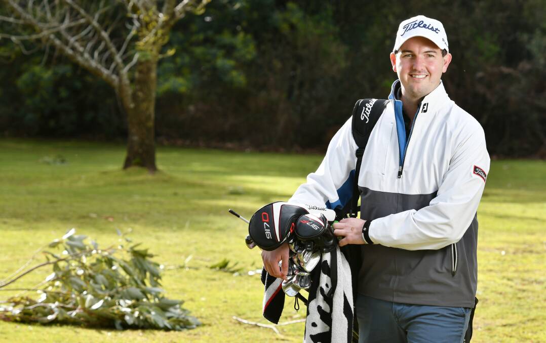 Back healthy: Professional golfer Ryan McCarthy is ready to start using his clubs again. Picture: Brodie Weeding. 