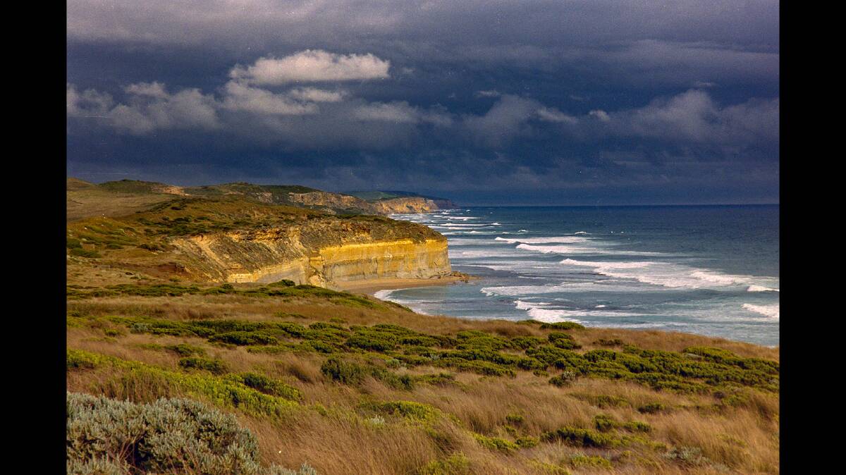 Stormy sky, looking towards Cape Otway from Gibsons Beach.
