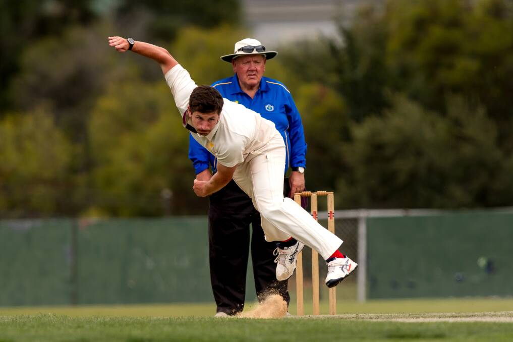 Mowbray bowler James Storay
during the Launceston v Mowbray cricket match at NTCA 1.
Saturday January 7 2023 Picture for The Examiner by Phillip Biggs 