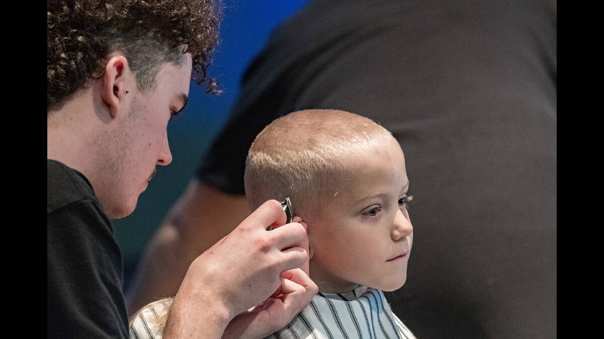 Trevallyn Primary School students shave their heads for a good cause