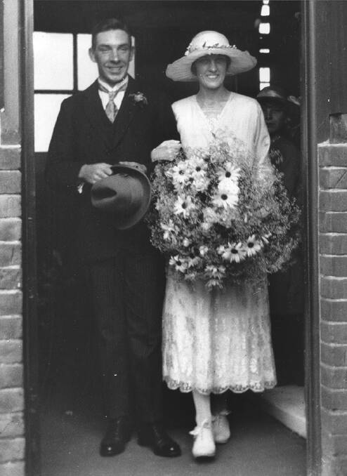 This is a print from a negative of the 1924 wedding of my grandparents Harriet and George. I'm looking forward to copying some more of these old negatives.
