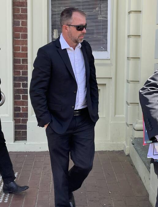 Bradley Maxwell Hidding leaving the Supreme Court in Launceston last week. Picture Nick Clark
