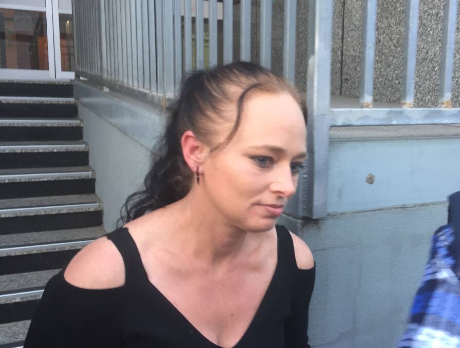 Elizabeth Anne Quill leaves the Launceston Magistrates Court after being found guilty of causing death by negligent driving.