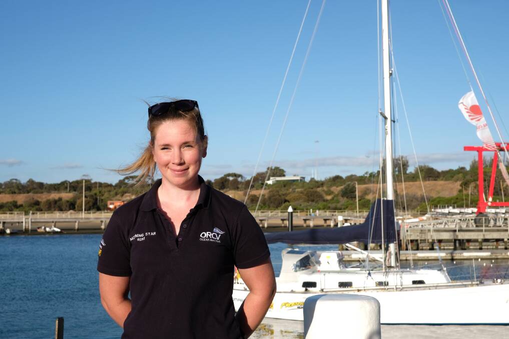 IN FRONT: Launceston skipper Jo Breen has embarked on the 5500 nautical mile Melbourne to Osaka Cup aboard Morning Star. Picture: Supplied 
