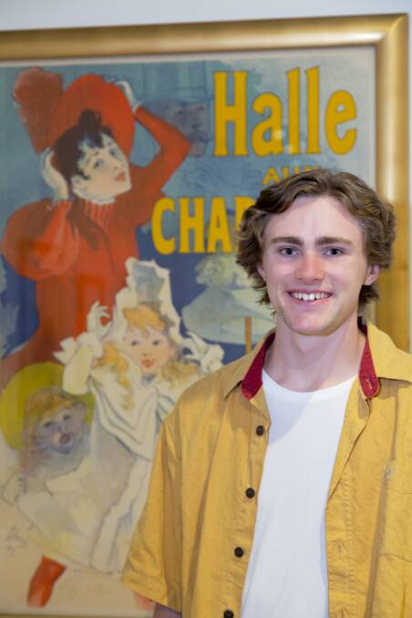 EYE OPENING: Launceston Church Grammar School student Noah Clarke, 17, was one of 16 students at the National Gallery of Australia. Picture: Supplied