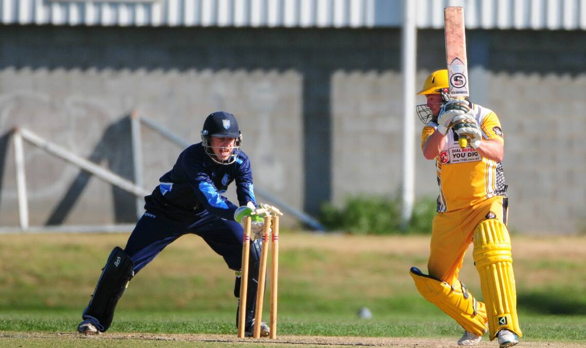 HOWZAT: South Hobart-Sandy Bay keeper appeals for the stumping of Longford batsman Dion Blair in the T20 statewide final. Picture: Paul Scambler