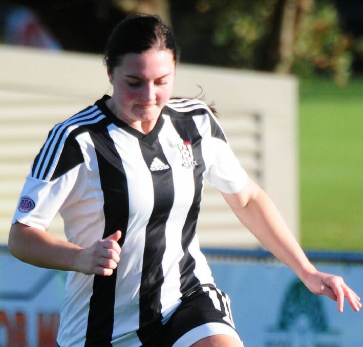 VITAL: Emily Hernyk help set Launceston City's two goals.