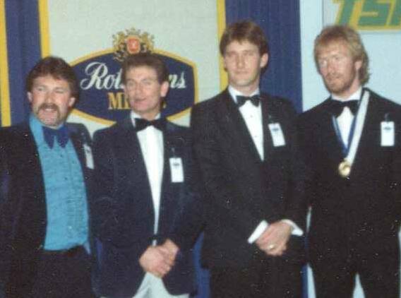 GOOD OLD DAYS: Liam Monagle, far right, during a state presentation night. Picture: Supplied.