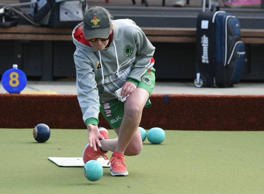 SMOOTH: Invermay bowler Candice Hodgetts is a picture of concentration on the first day of the Bill Springer Invitational singles tournament. Pictures: Paul Scambler