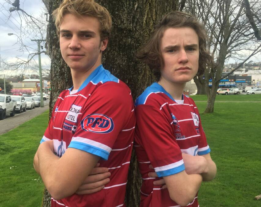 PARK READY: Northern Rangers teenage pair Matthew Collins and Joe MacNevin are set to make their NPL Tasmania debuts on Saturday up against Clarence United at the NTCA No.2 Ground. Picture: Andrew Mathieson
