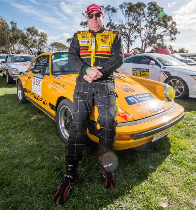 I'M STILL STANDING: Geoff Taylor has attended every Targa rally since its inception 26 years ago, most of them behind his 1974 Porsche 911 Carrera. Picture: Phillip Biggs