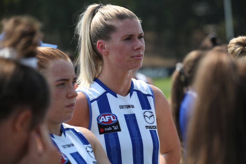 ALL EARS: Abbey Green attentively listens to the message during the recent preseason.