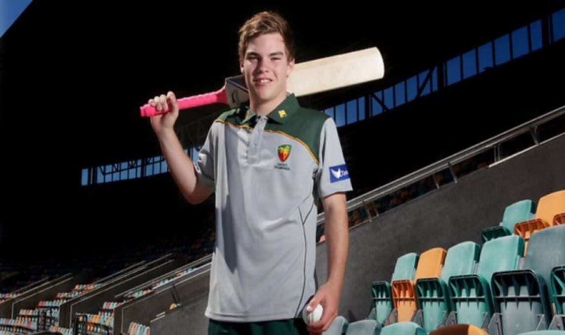 EMERGING: Caleb Jewell has earned a spot in the Hobart Hurricanes squad for the Big Bash. Picture: Cricket Tasmania