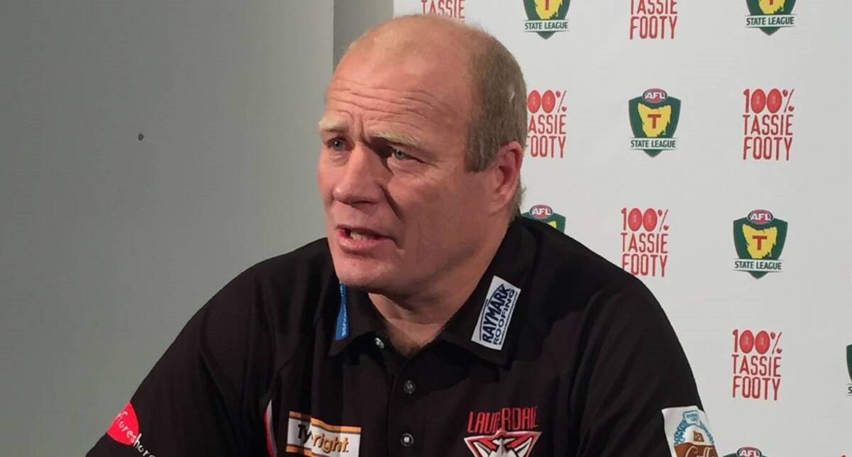 UNHAPPY: Lauderdale coach Darren Winter has been reported from his team's match on Saturday against North Launceston in yet another clash with the State League umpires.