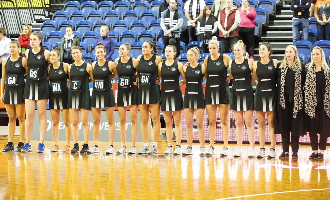 DEFENCE: Tasmanian Magpies stand tall prior to the start of last year's ANL grand final. Picture: Sitthixay Ditthavong