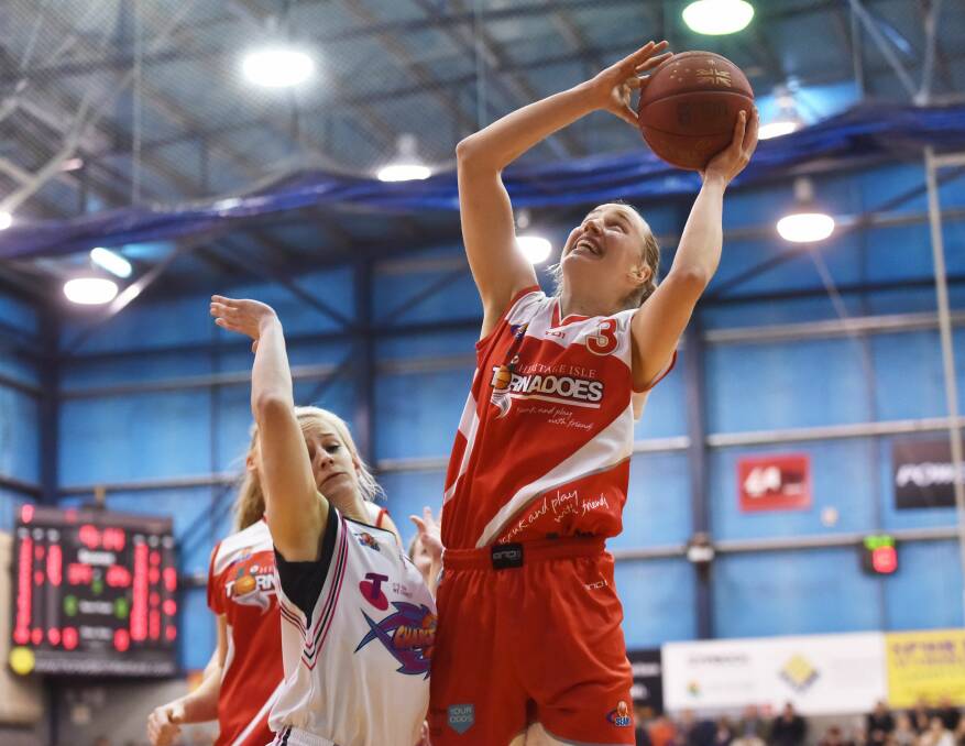LOOK WHO'S BACK: American forward Mikaela Ruef is smiling again following the annoucement she has re-joined Launceston Tornadoes for the 2018 SEABL season,