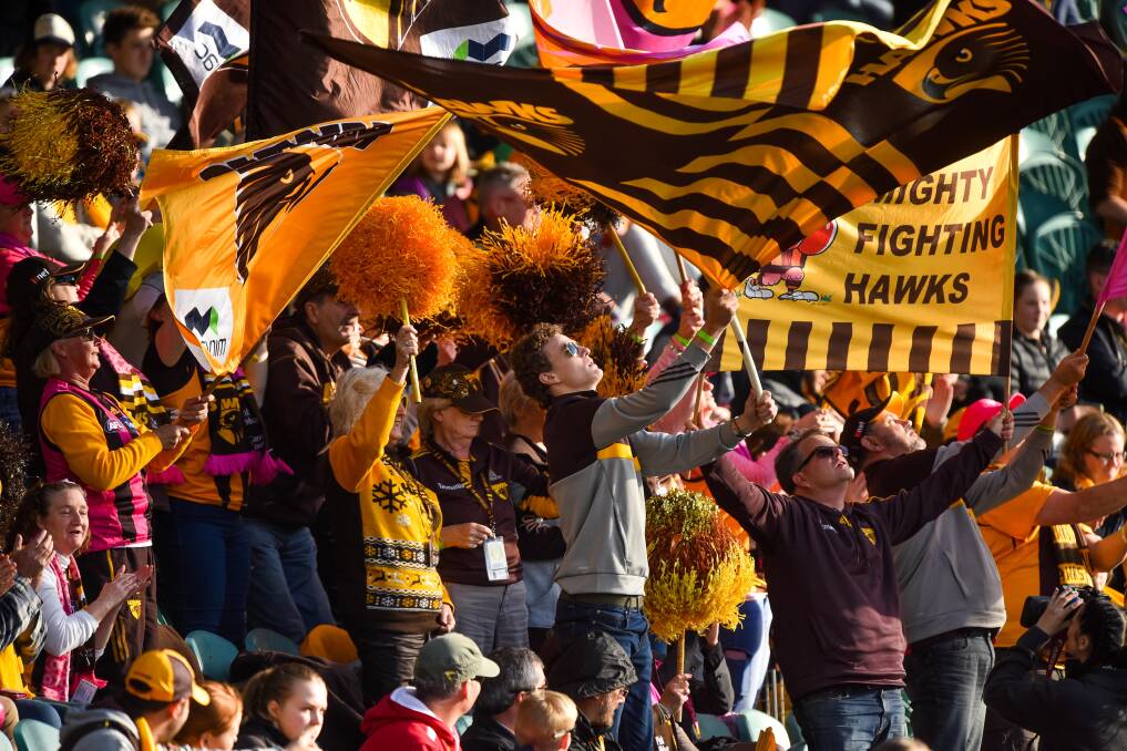 MISSING: The colour that fans bring to the game could be a thing of the past even if Tasmania host 2020 games.