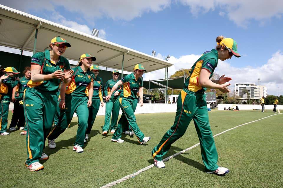 STEP UP: Launceston-raised state captain Brooke Hepburn leads Tasmania onto Allan Border Field. Picture: Cricket Tasmania