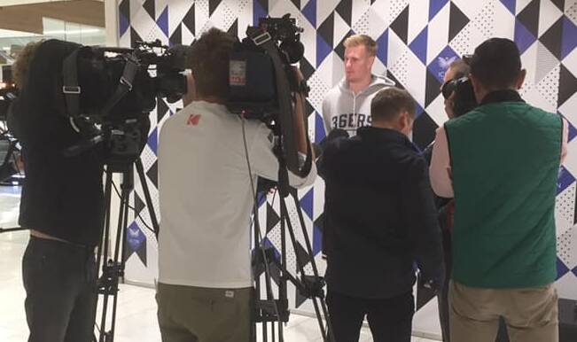 DESTINATION: Star Huskies signing Harry Froling fronts the media in Hobart this week. Picture: Supplied