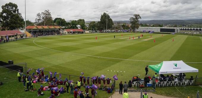 PICTURE PERFECT: Invermay Park looking a treat for the WBBL clash. Picture: Cricket Tasmania