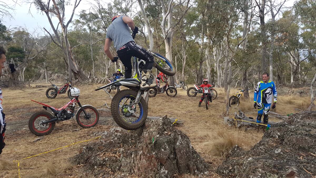 TRICKY: More rough riding at the Powranna moto trails.