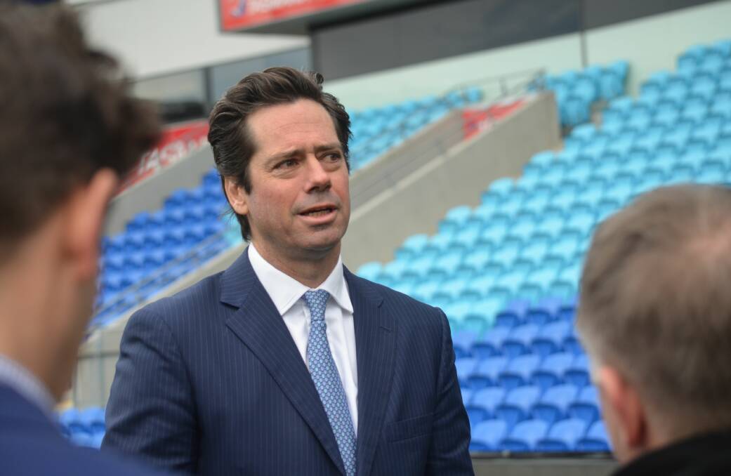 THINKER: Gillon McLachlan and his AFL cohorts have plenty to mull over about a player outcry against rule changes in recent years.