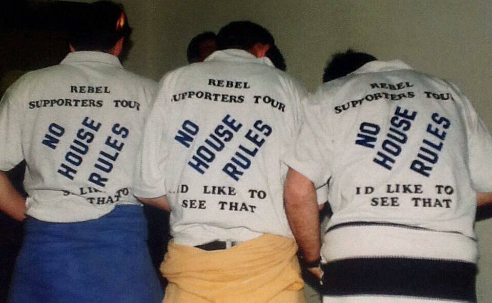 WE'VE GOT YOUR BACK: Support for Michael House comes in the form of a t-shirt during the Tornadoes' 1995 season.
