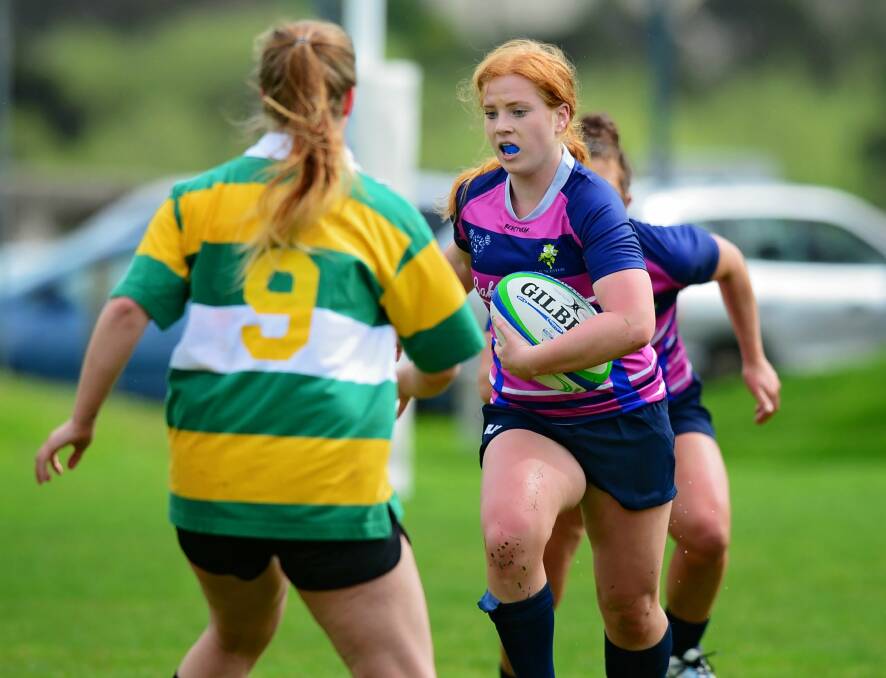 EARLY DAYS: Lauryn Cooper, who debuted for Launceston Queen Bees last year, scored her maiden try for UTAS Lions on Saturday. 