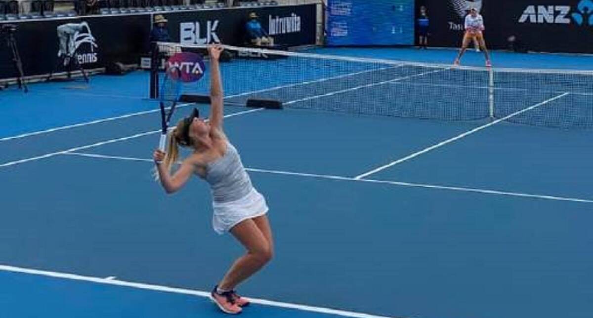 SERVING: Jessica Fowler is hoping to go one step further in Launceston than she did at the Hobart International.
