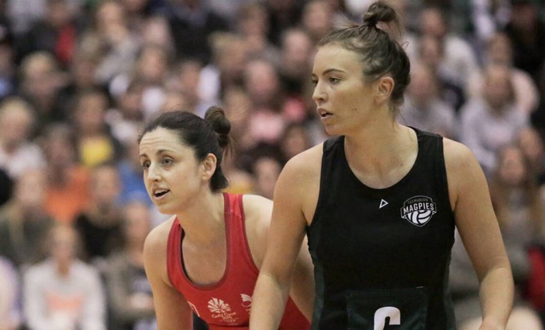 HOME COLOURS: Kelsie Rainbow has impressed in her first year with the Tasmanian Magpies. Picture: Magpies Netball