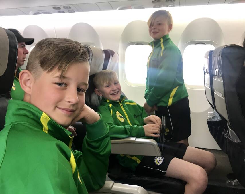 TRIP OF A LIFETIME: Launceston's Australian teammates Jordan Powell, Cooper Styles and Casey Noble head off to New Zealand with their national side. Pictures: Supplied