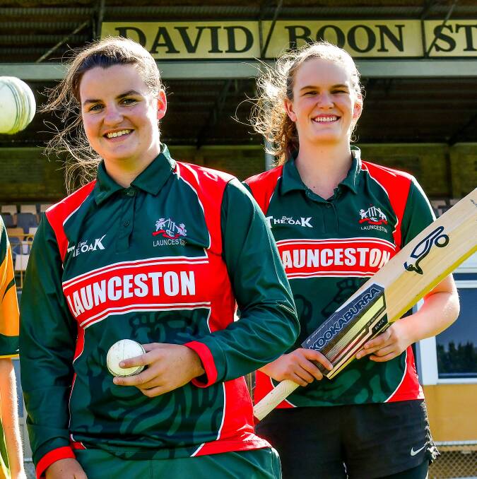 ON THE LINE: Raiders hopeful Stacey Norton-Smith and Launceston teammate Rhianne Hack are both working to debut in the women's Cricket Tasmania Premier League.