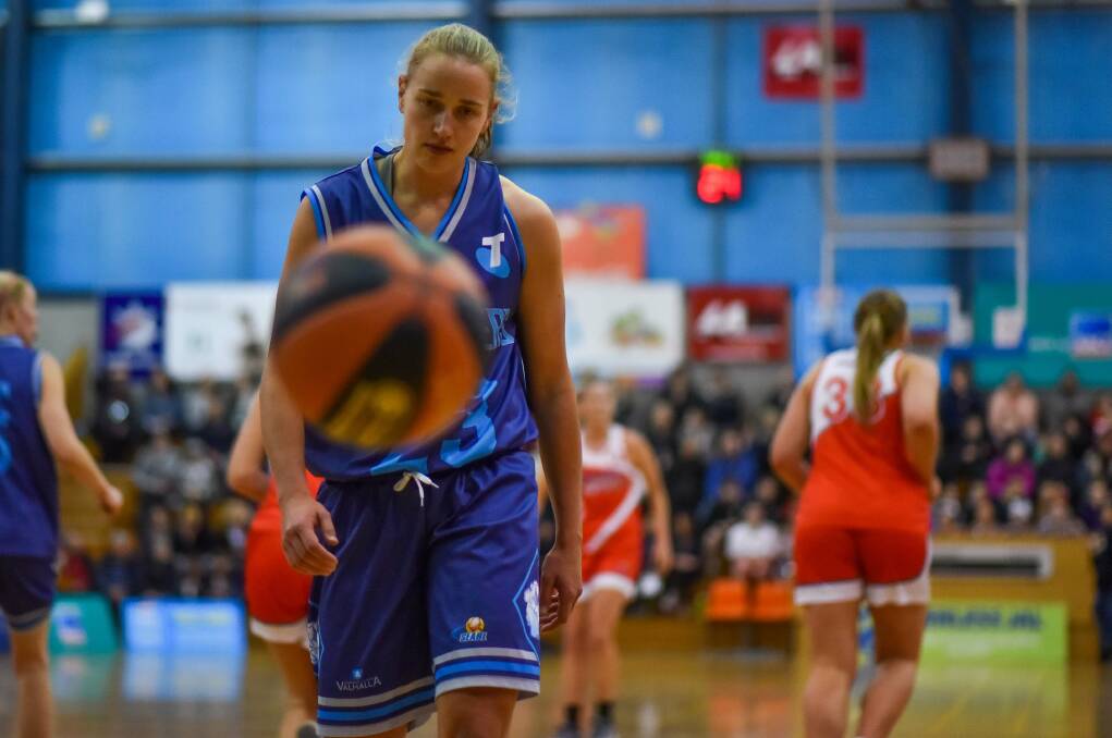 NO FAIRYTALE RETURN: Mikaela Ruef's last appearance at Elphin Sports Centre, last year's clash for Hobart Chargers against the Tornadoes.
