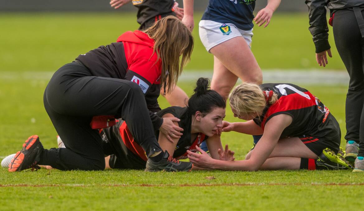 DOWN BUT NOT OUT: Injuries have hit North Launceston hard during the year in the club's debut TSLW campaign. Picture: Phillip Biggs