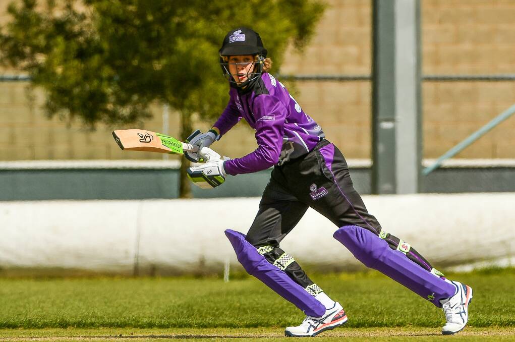 IN THE RUNS: Arie Schoenmakers top-scored for Tasmania's under-15s on Friday.
