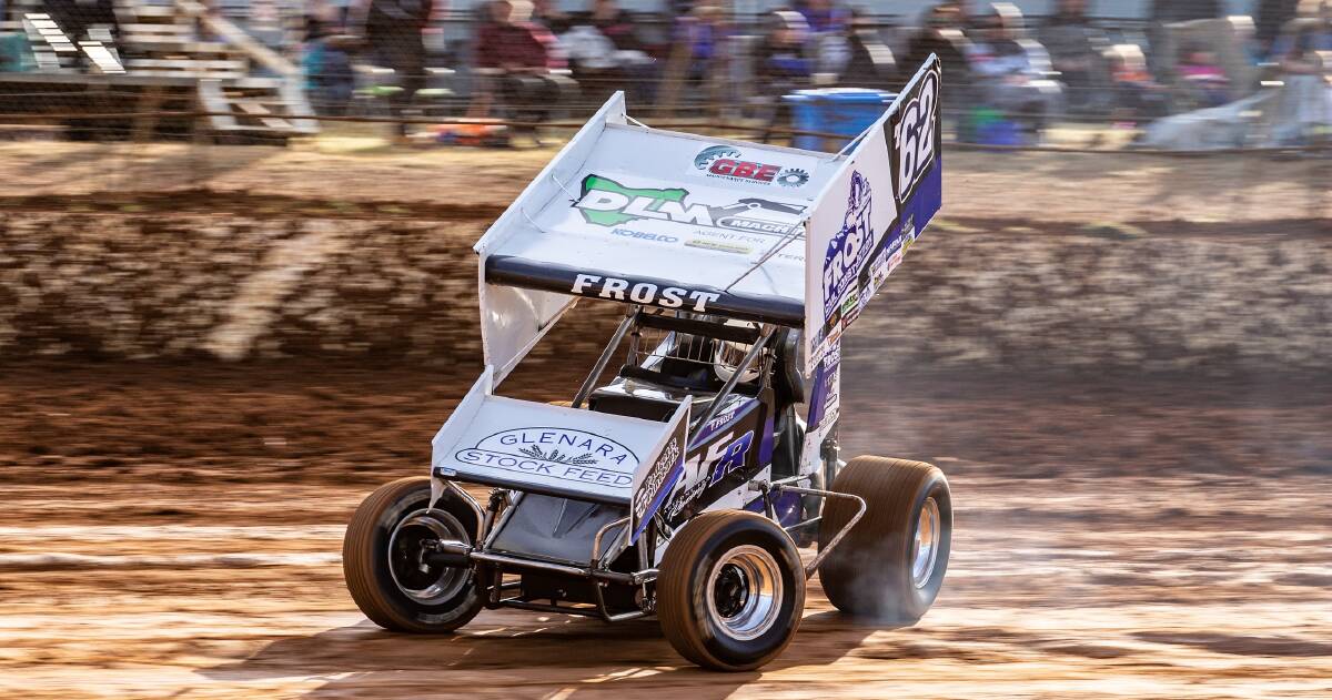 THRILLS: Sprintcar driver Tate Frost, 16, is eager for a first breakthrough feature victory. Picture: Angryman Photography 