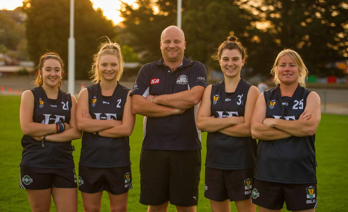 THEY'RE COMING: Launceston Blues are excited about for the TSLW grand final at UTAS Stadium.