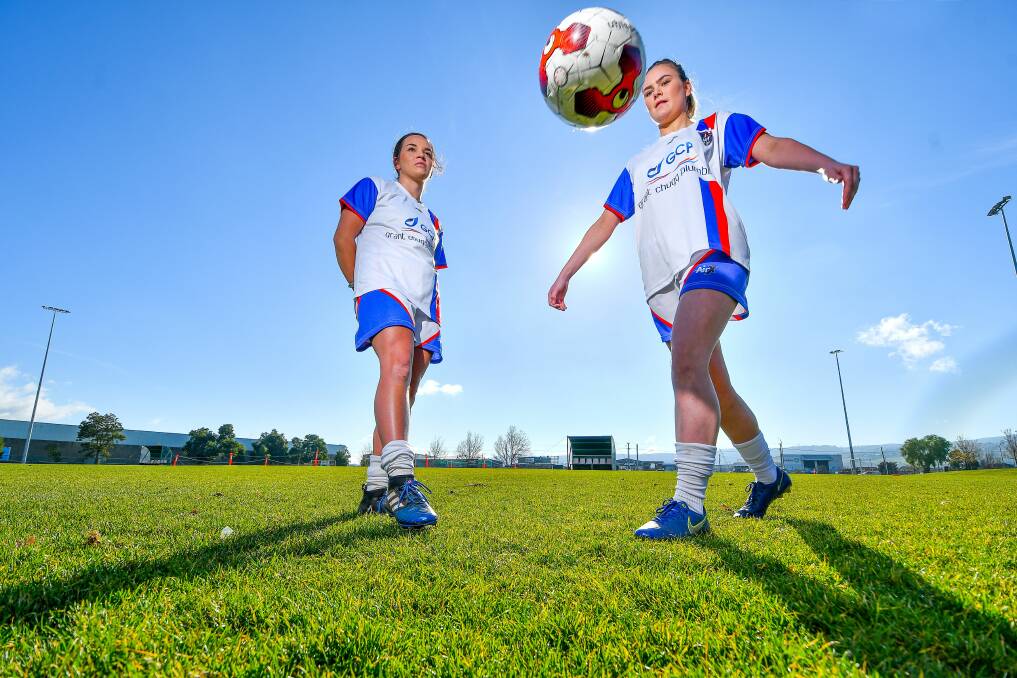 LOOKING AHEAD: Northern Rangers vice-captains Georgia Barr, left, and Mickayla Andersen look to kick on their impressive championship year. Picture: Scott Gelston