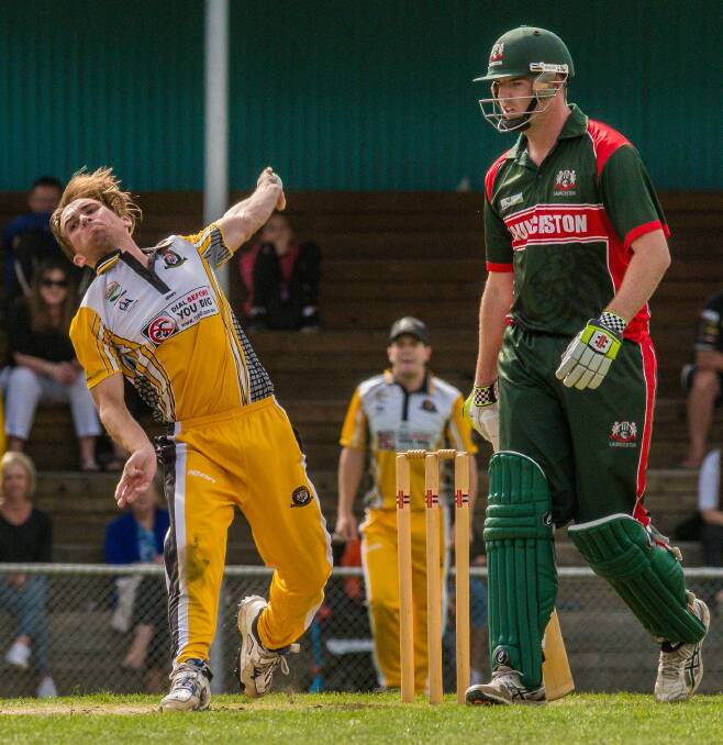 TOP DELIVERY: Longford left-armer Max Magann struts to the wicket in Sunday's T20 North final at the NTCA Ground.