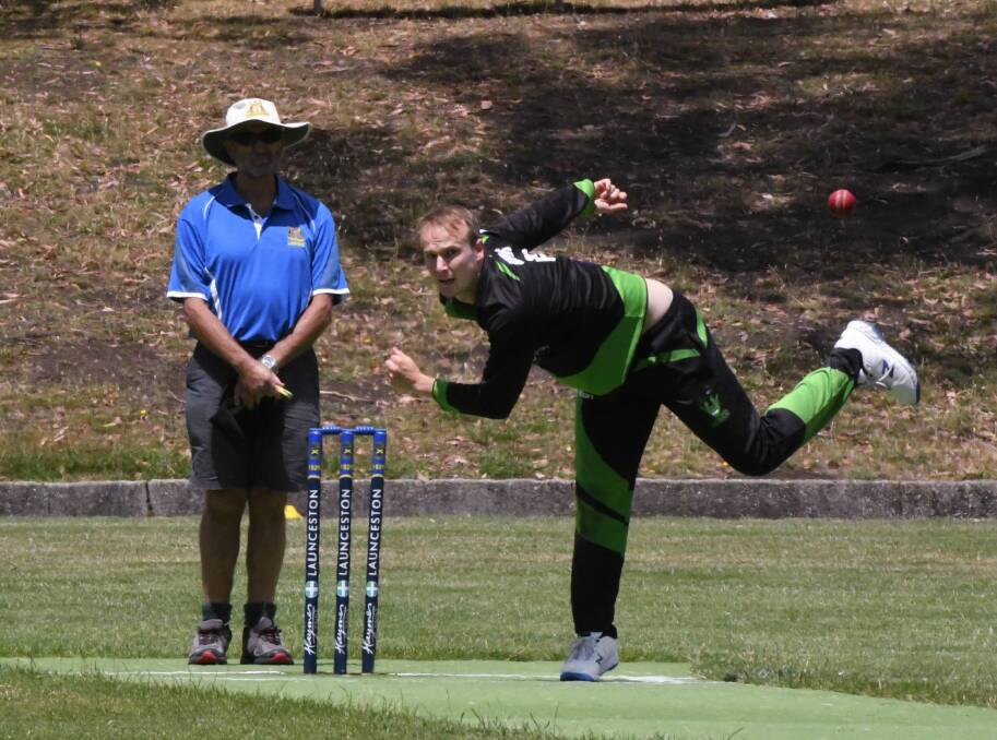 SPOT ON: Perth delivered for left-arm captain John Hayes with a maiden win in its TCL Premier League campaign on Saturday. Picture: Neil Richardson