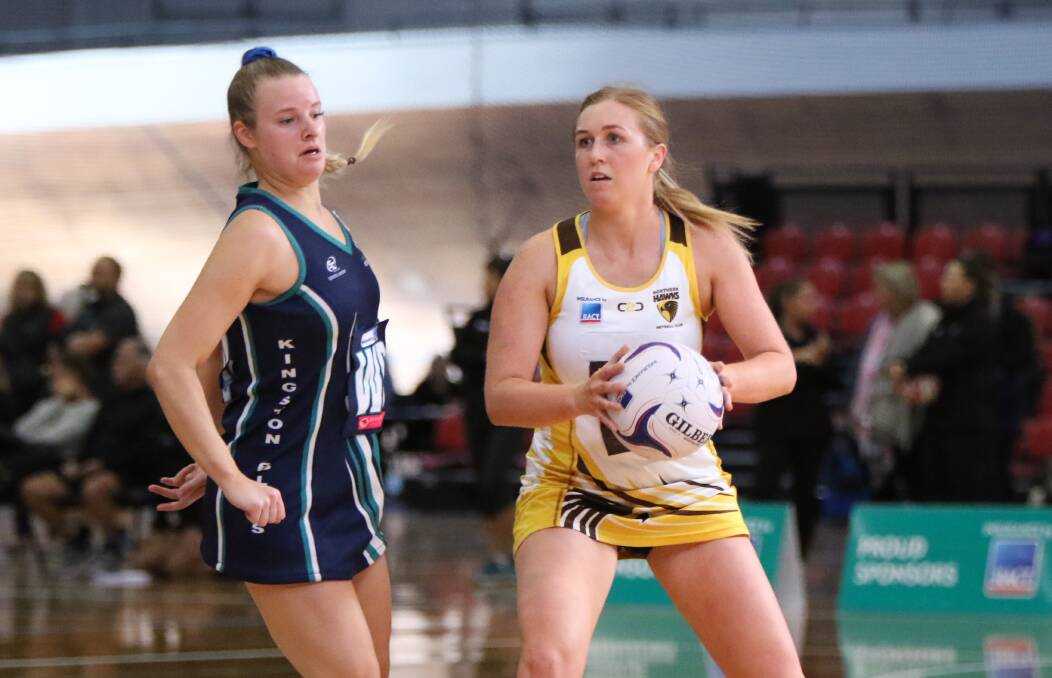 ON THE BALL: McKimmie looks to pass the ball off in one of her last games in 2019.
