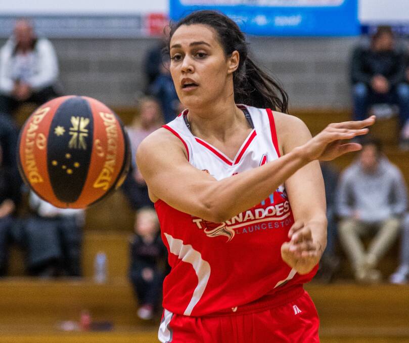 PASSING IT OVER: Launceston favourite Ally Wilson had a lean night against Albury-Wodonga on Saturday night following her earlier triple double.