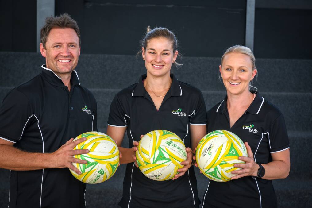 GO TEAM: Cavaliers opens coach Dan Roden, head of coaching Dannie Carstens and assistant coach Anita Batty. 