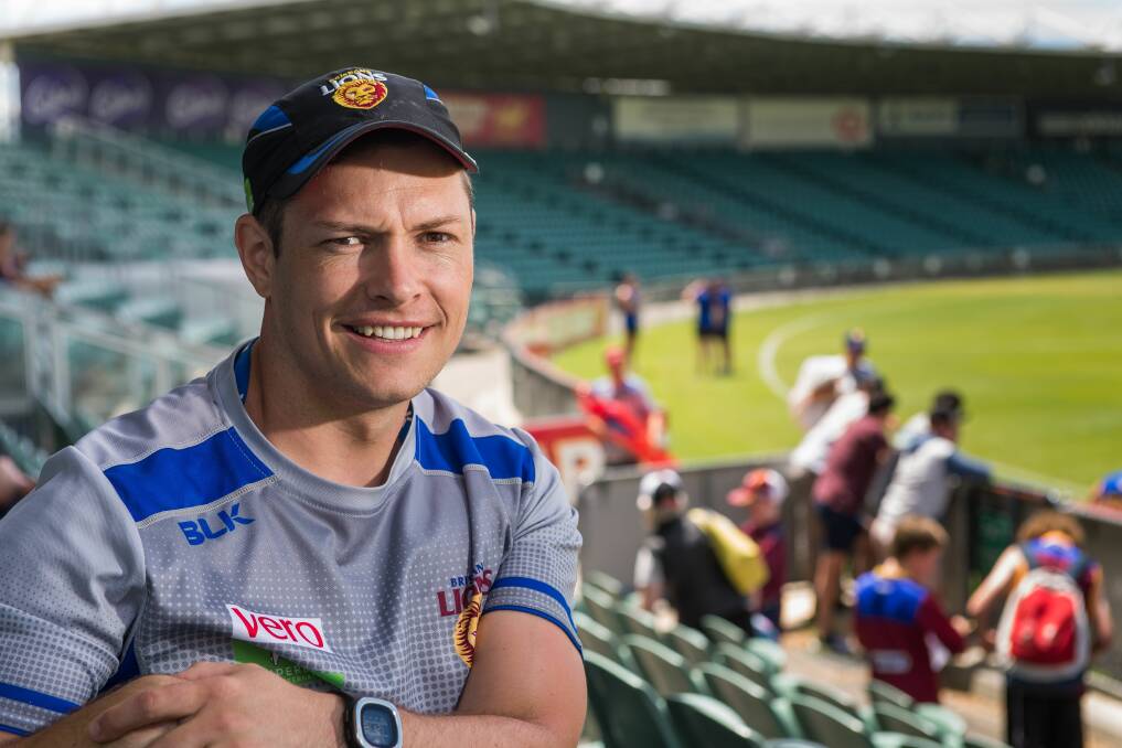 HOME SWEET HOME: Zane Littlejohn is a welcomed sight turning up at his former TSL home ground of UTAS Stadium during a number of Brisbane Lions preseason camps when the club development coach takes a firmer charge in the middle.
