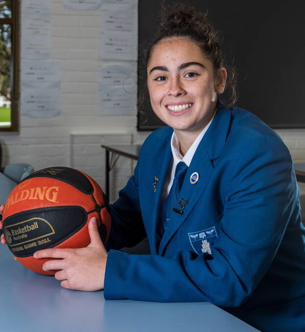 CLASS OF HER OWN: Launceston Church Grammar School student Aishah Anis prepares for a future outside of just academics ahead of a US college basketball scholarship. Pictures: Phillip Biggs
