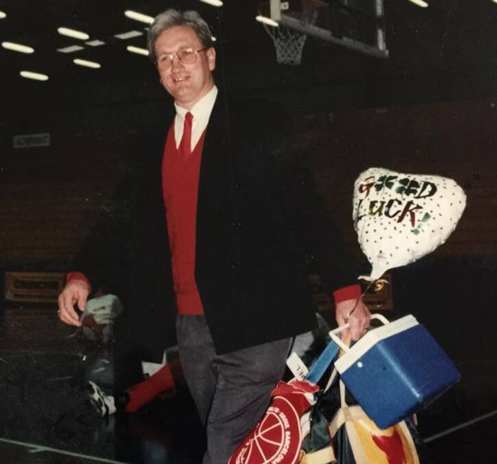 BOUND FOR GLORY: Tornadoes coach Michael House farewells Launceston ahead of the 1995 SEABL grand final win. Pictures: Supplied